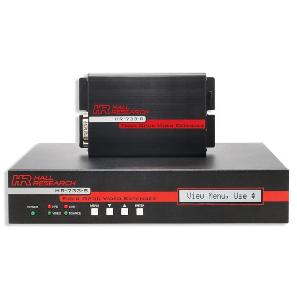 Image of Hall Research HDMI/DVI + VGA + Audio + RS-232 Over Fiber Extender Switcher