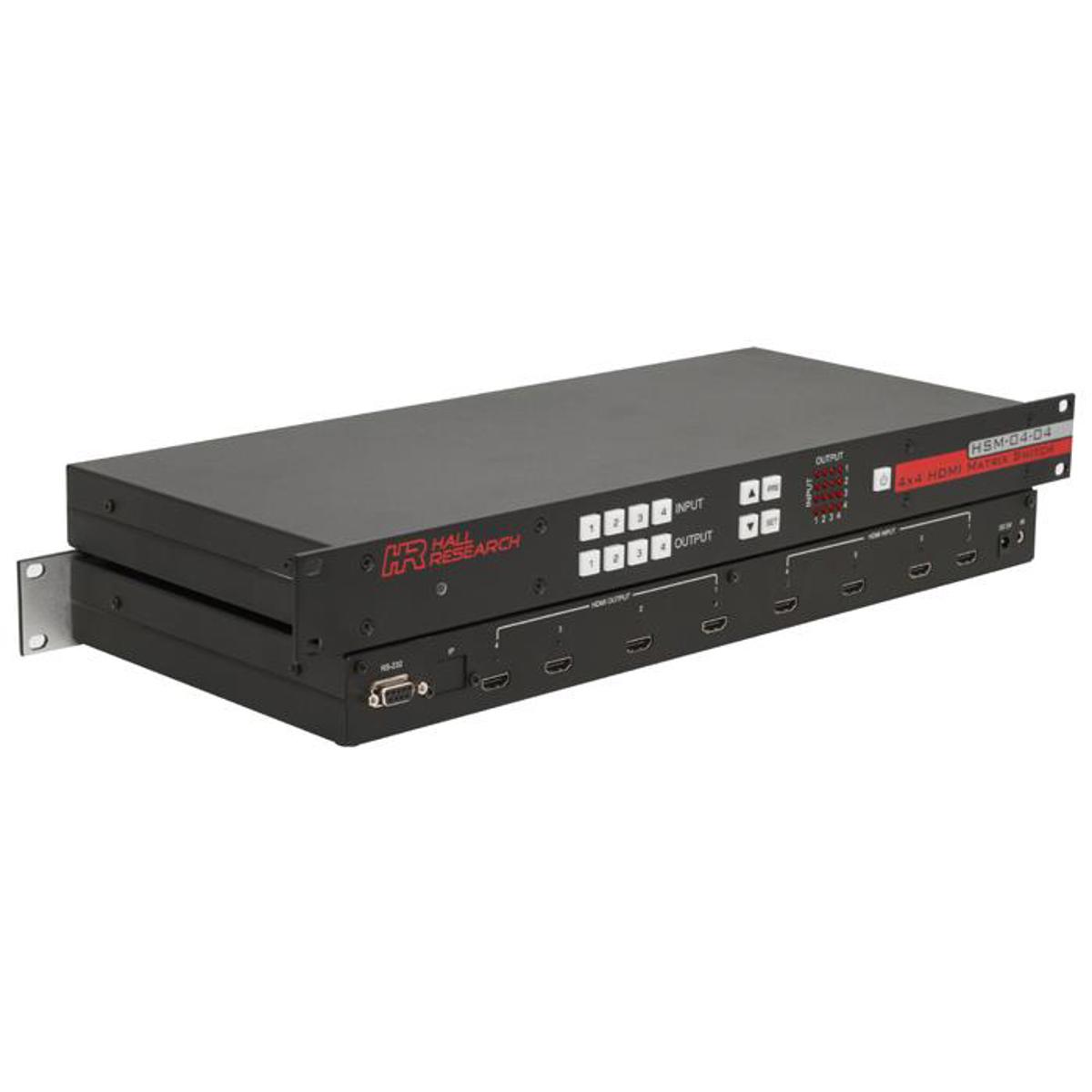 

Hall Research 1RU 4x4 HDMI Matrix Switch with RS232 Control