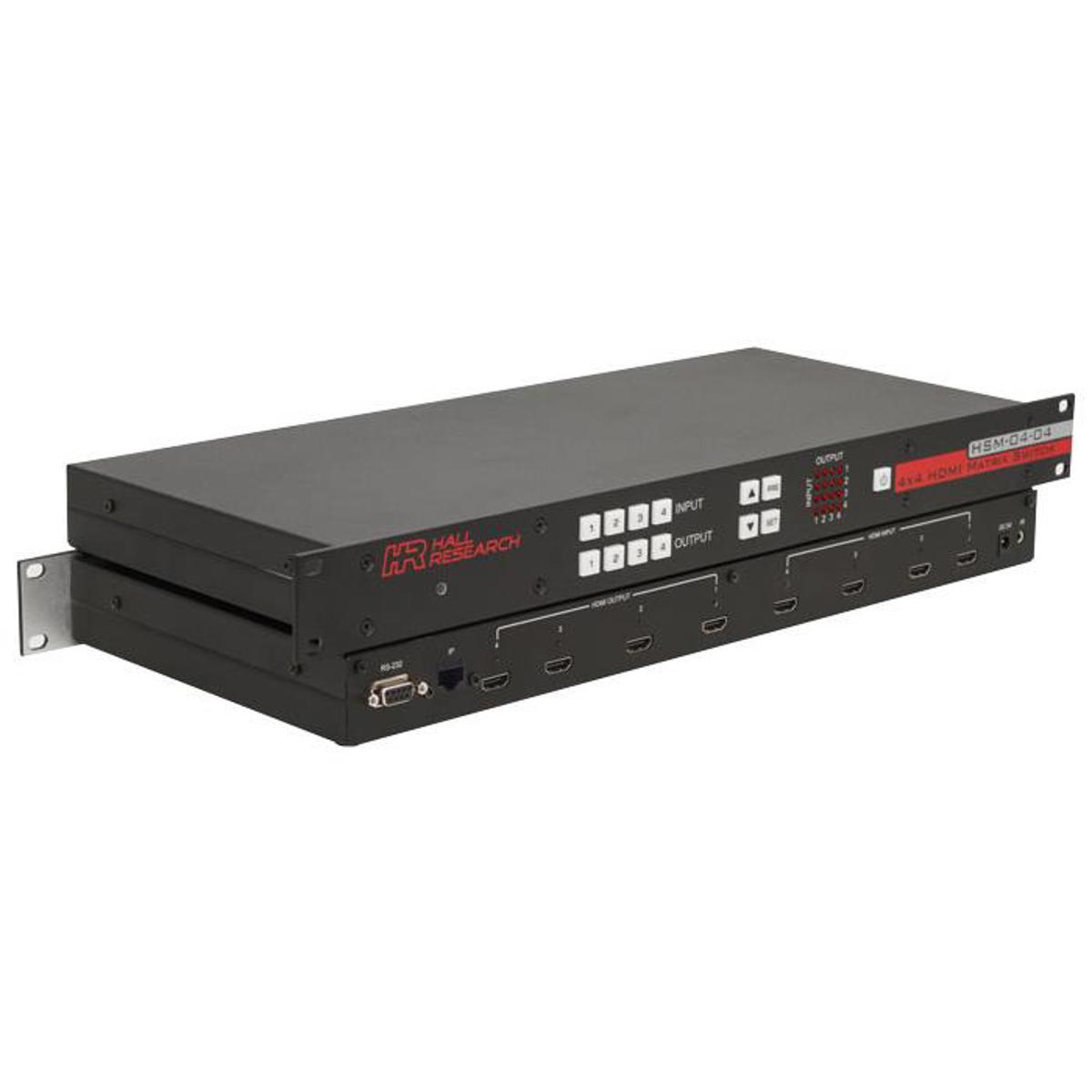 

Hall Research 1RU 4x4 HDMI Matrix Switch with RS232 and IP Control