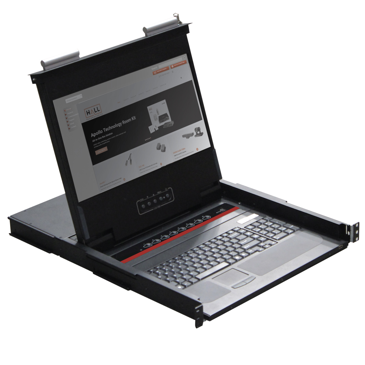 

Hall Research 8-Port HDMI KVM Switch Console without Accessories