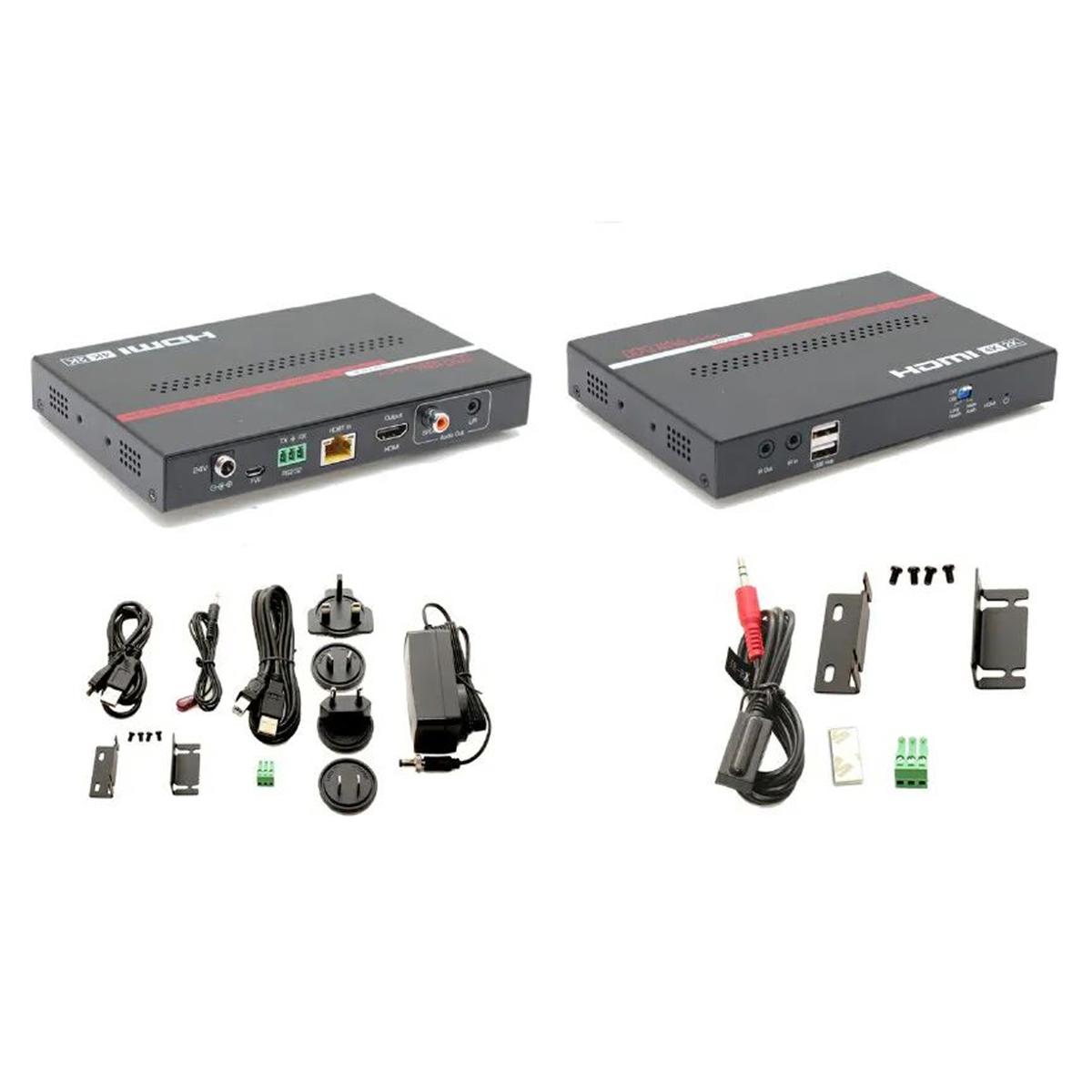 

Hall Research UH18 4K UHD Video & USB HDBaseT 2.0 Extender w/Sender & Receiver
