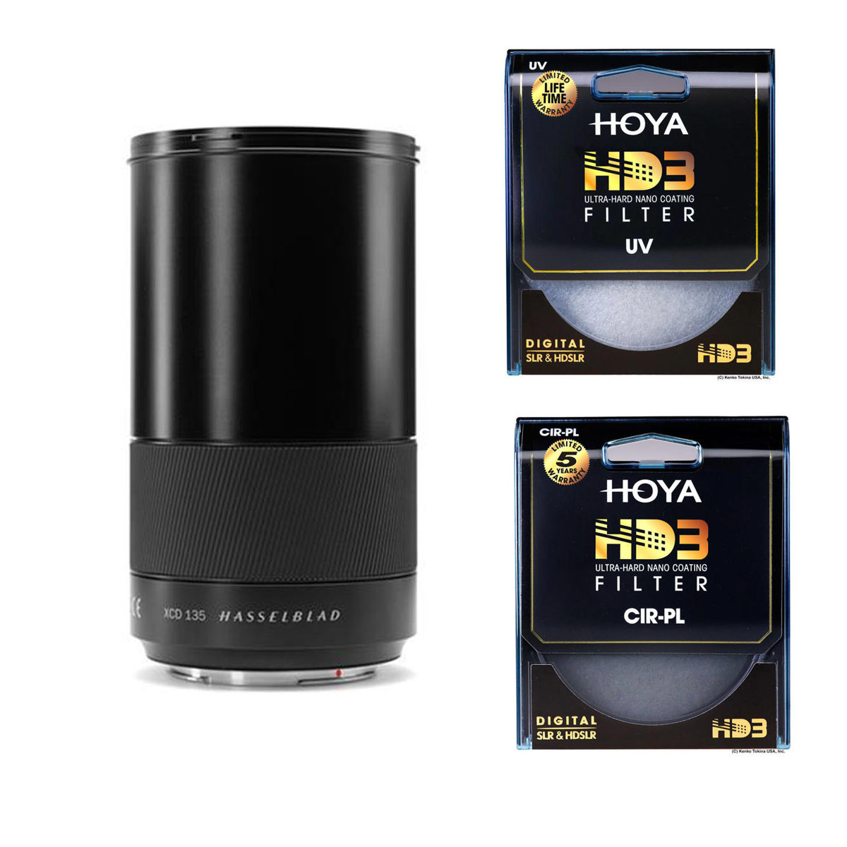 

Hasselblad 135mm f/2.8 XCD Lens for X1D with Hoya 77mm HD3 UV & CPL Filter Kit