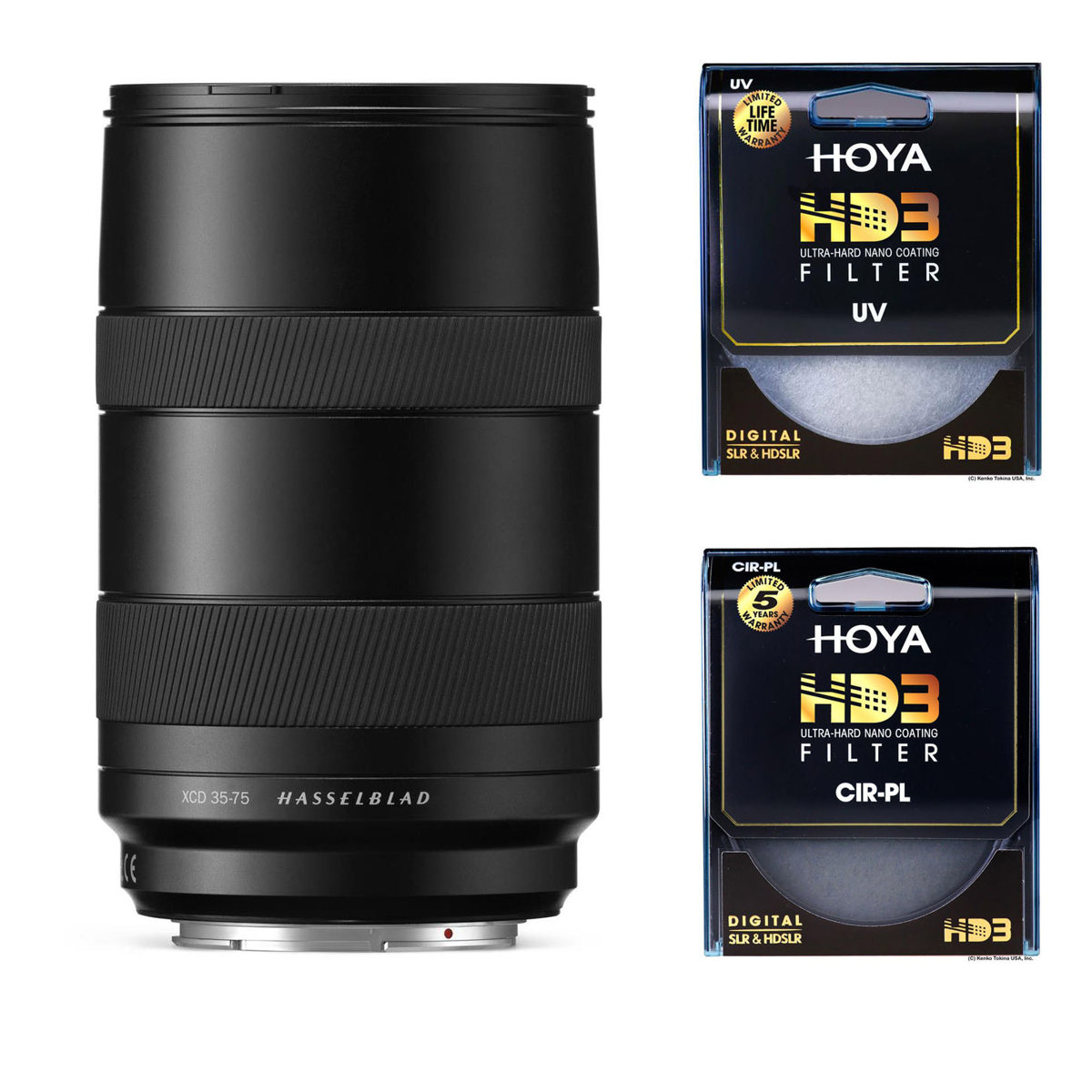 

Hasselblad 35-75mm f/3.5-4.5 XCD Lens with Hoya 77mm HD3 UV & CPL Filter Kit