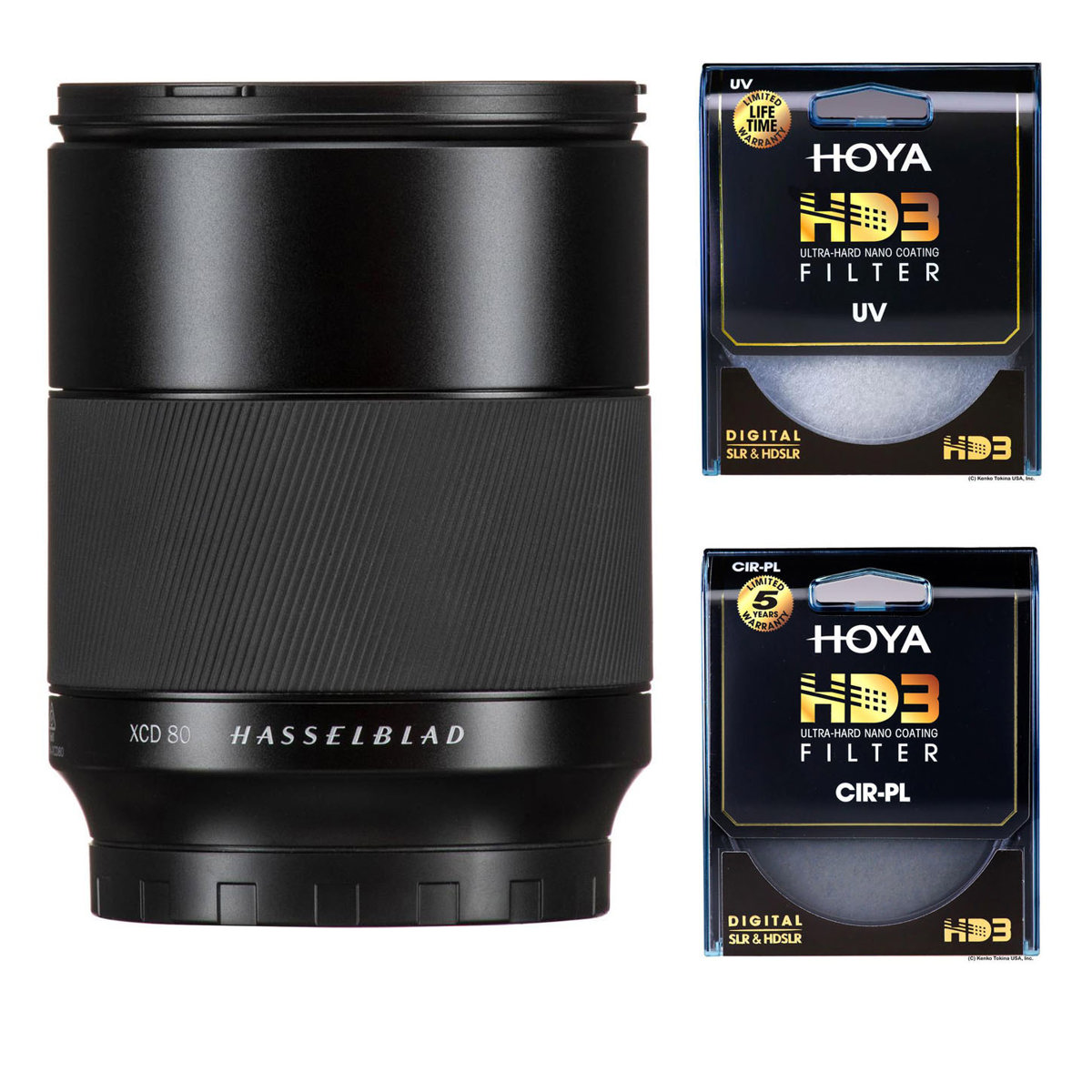 

Hasselblad 80mm f/1.9 XCD Lens for X1D with Hoya 77mm HD3 UV+CPL Filter Kit