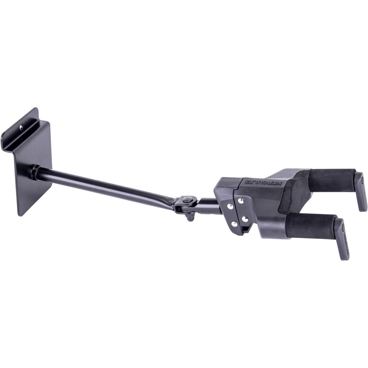 

Hercules Stands GSP40SB PLUS Auto-Grip Slat Wall-Mount Guitar Hanger w/Long Arm