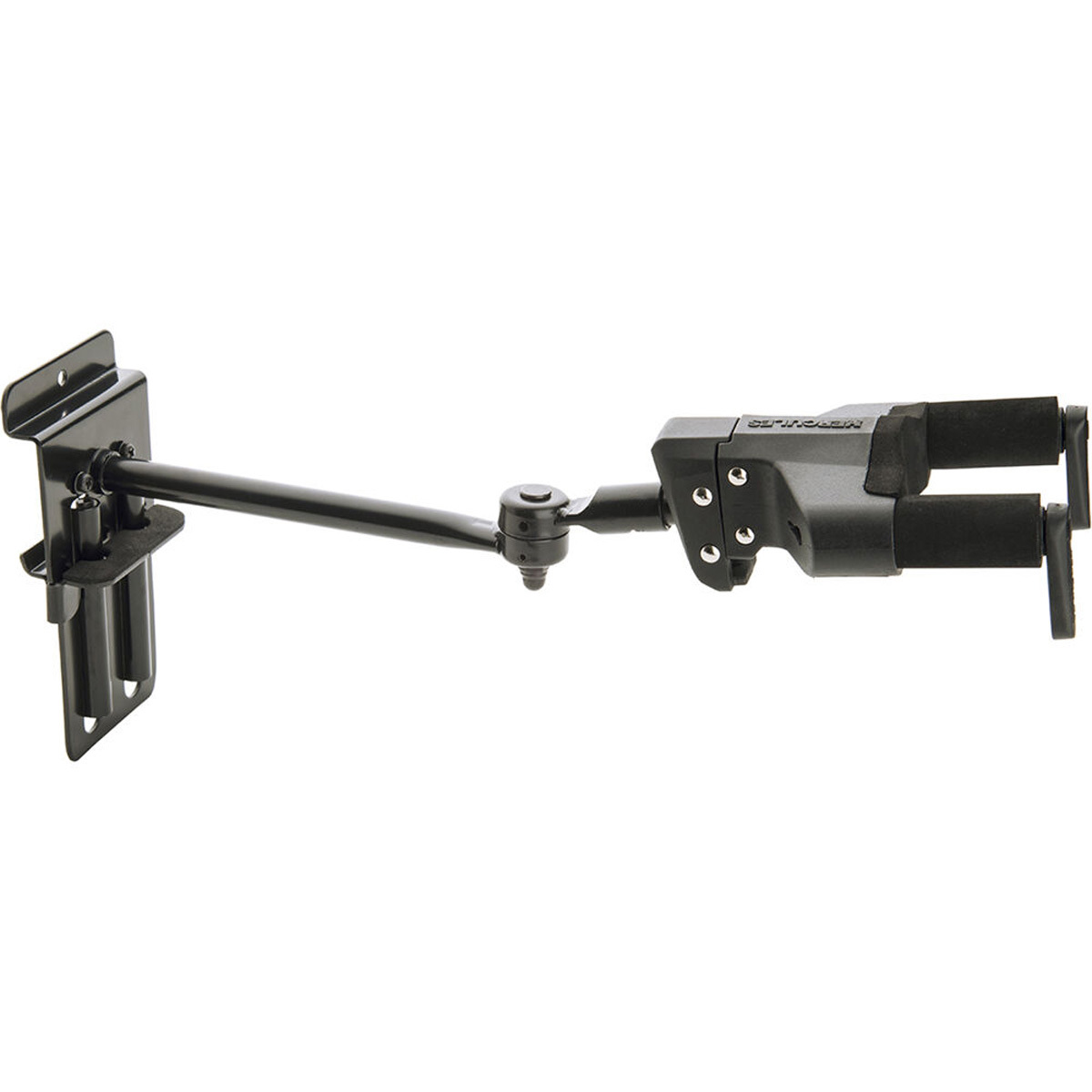 

Hercules Stands GSP50SB PLUS Auto-Grip Grid Wall-Mount Guitar Hanger w/Long Arm