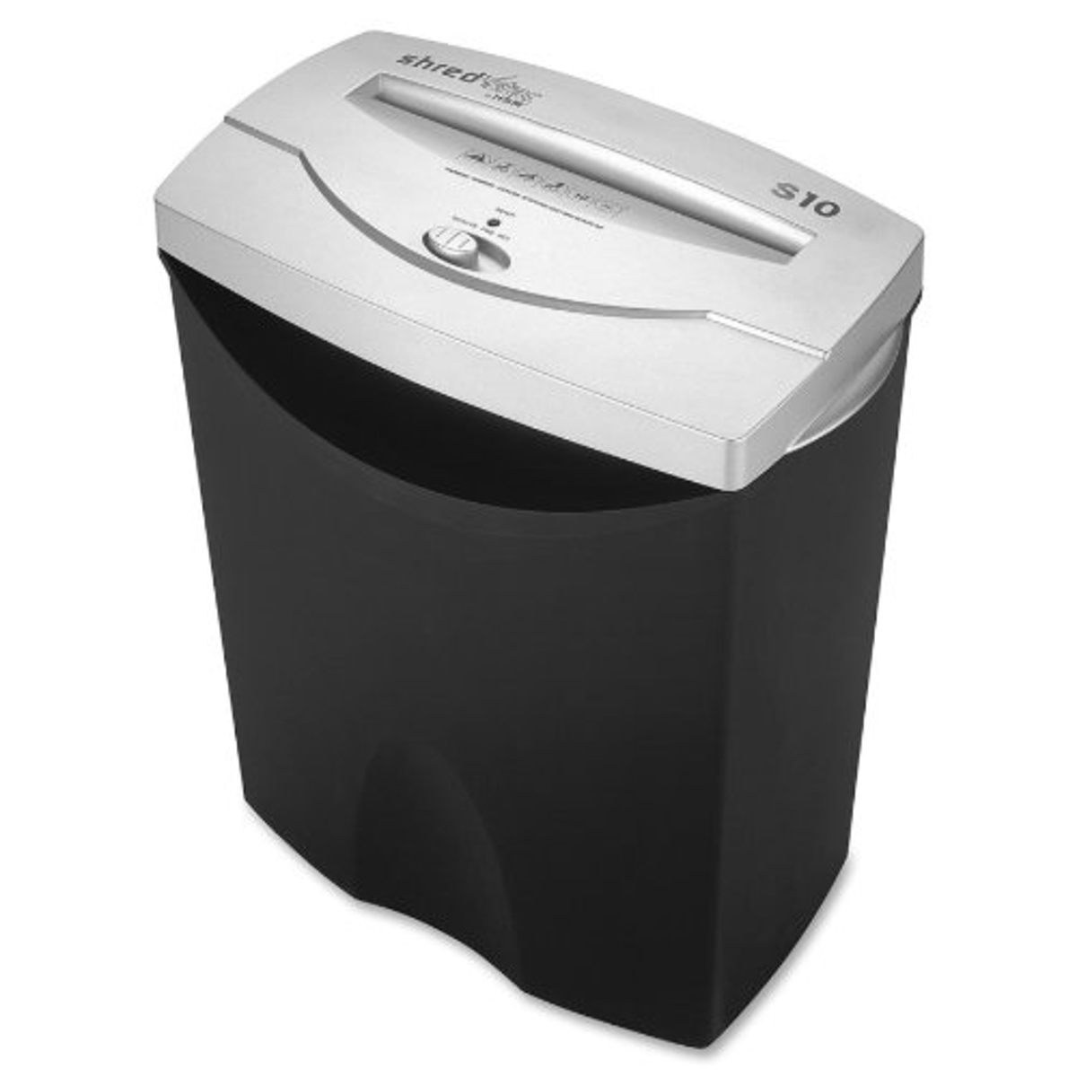 

HSM Shredstar S10 10 Sheet 1/4" Strip Cut Paper Shredder, Black/Silver