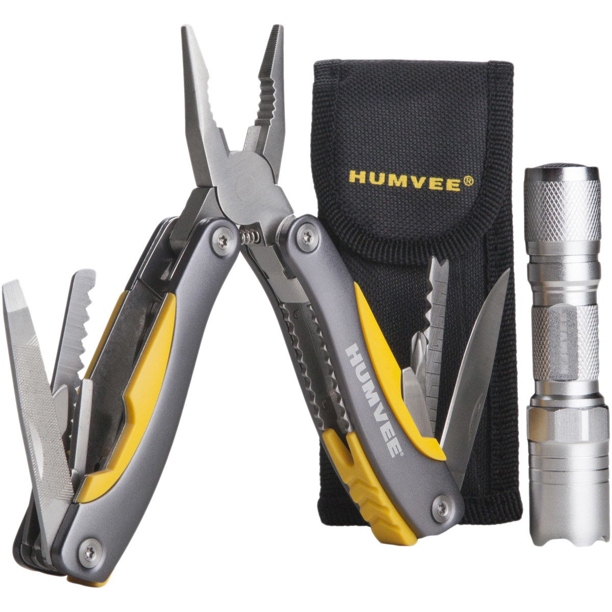 

Humvee Gear CampCo Stainless Steel Multi-Plier & Flashlight 2-Piece Set