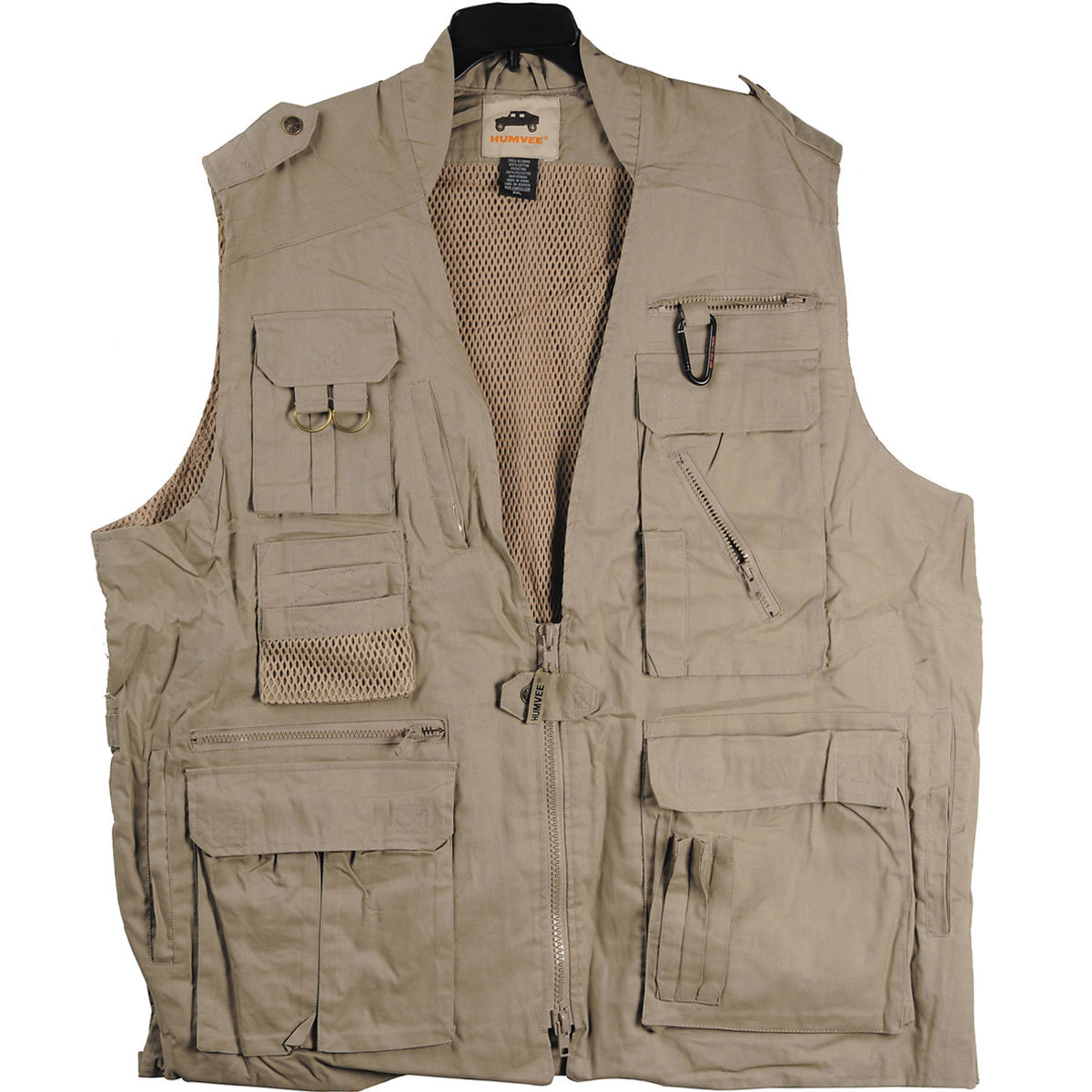 Image of Campco Humvee Photo Vest Khaki Large Safari Photo Vest