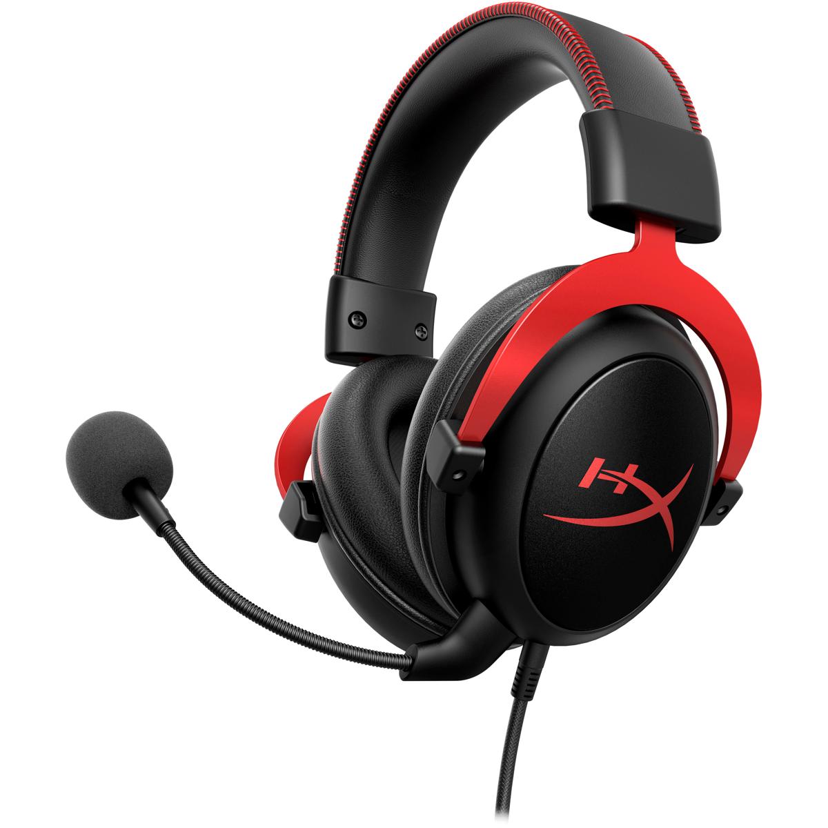 

HyperX Cloud II 7.1 Surround Sound Wired Gaming Headset, Black/Red