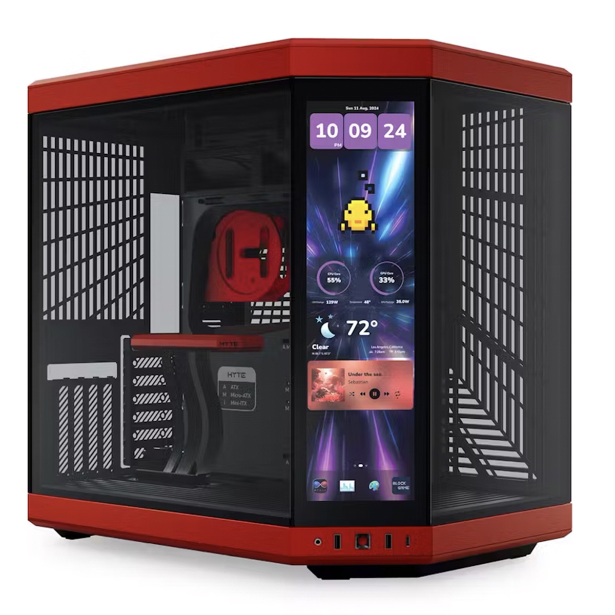 

HYTE Y70 Touch Infinite Modern Aesthetic TG Mid-Tower ATX Case with Touchscreen Black Chery