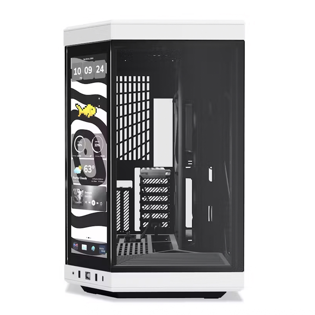 

HYTE Y70 Touch Infinite Modern Aesthetic TG Mid-Tower ATX Case with Touchscreen Panda