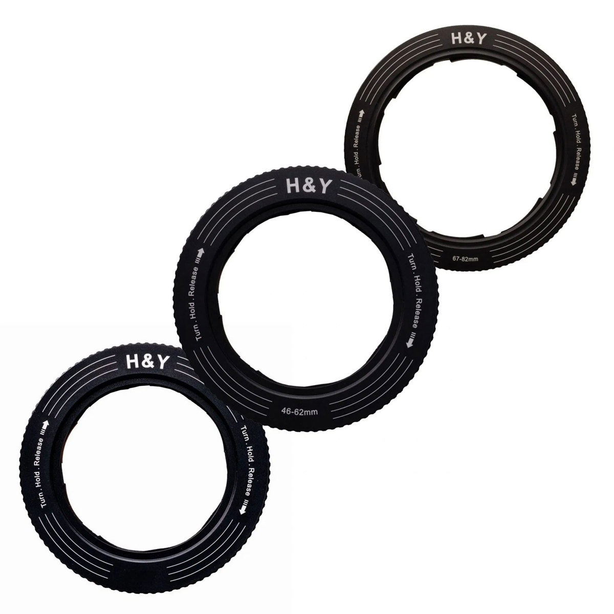 

H&Y RevoRing Bundle with 37-49mm, 46-62mm and 67-82mm Variable Adapter