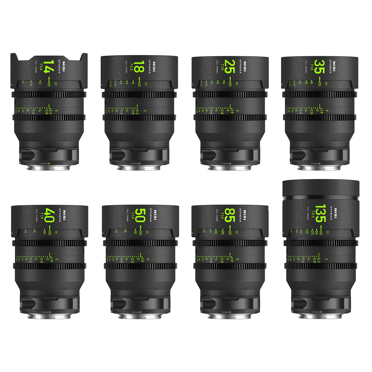 

NiSi ATHENA PRIME Cine Master 8-Lens Kit with Filter Holder, Sony E