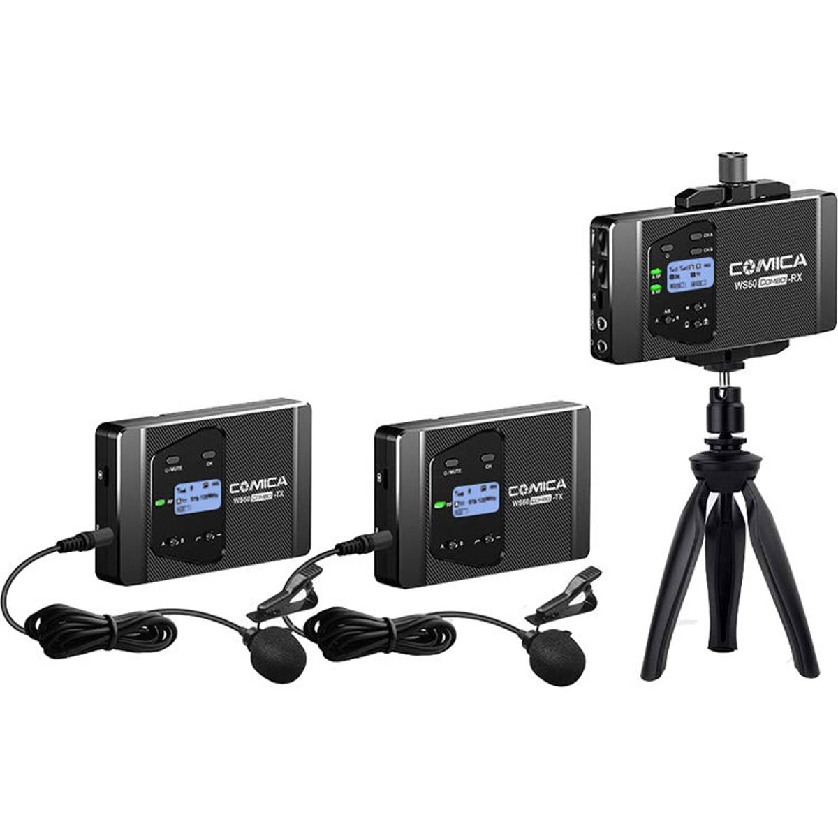 

Comica CVM-WS60-COMBO Universal Wireless Lavalier Microphone System