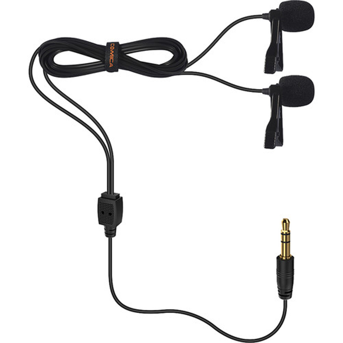 

Comica CVM-D02 8.2' Dual-Head Omnidirectional Condenser Lavalier Mic, Black