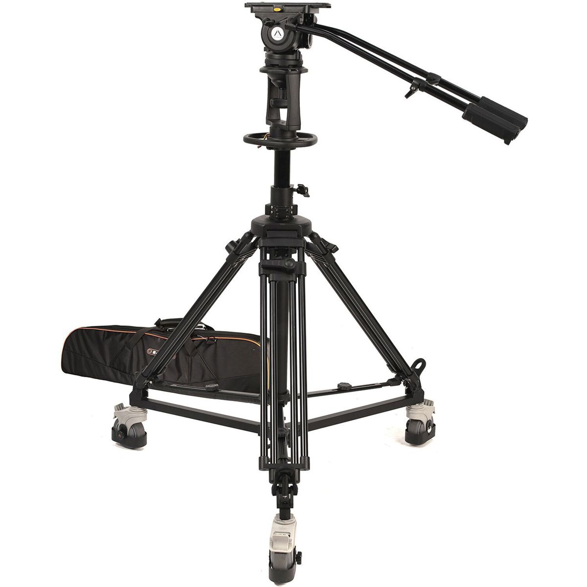 

E-Image GH20 100mm Fluid Head w/AT7903 Aluminum Tripod Pedestal & EI-7004B Dolly
