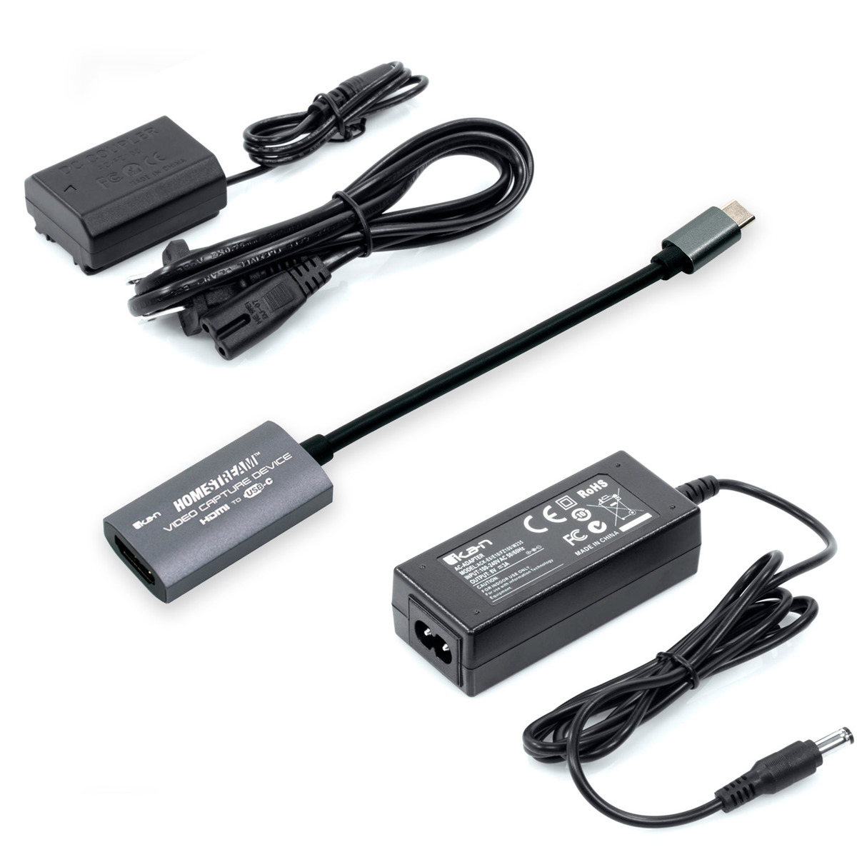 

Ikan HomeStream HDMI to USB-C Video Capture Device with STRATUS Dummy Battery