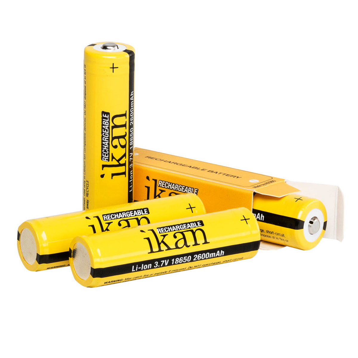 

Ikan 18650 3.7V 2600mAh Universal Lithium-Ion Rechargeable Battery, 4-Pack