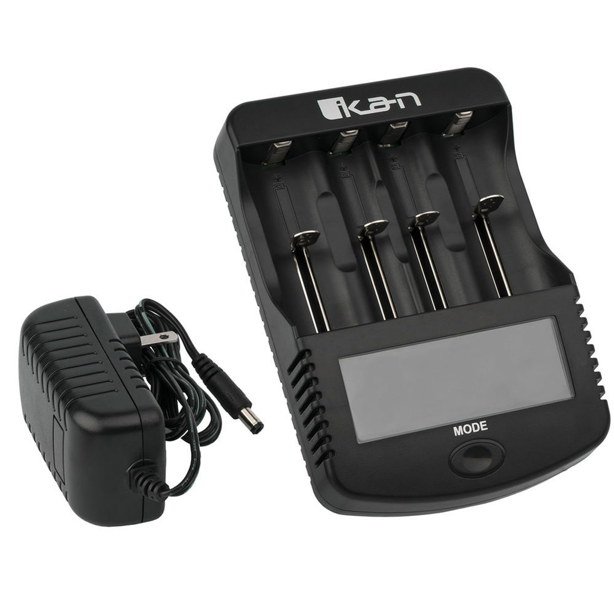 

Ikan Smart Charger with 4 Bays for Ni-MH, Ni-Cd, and Li-Ion Batteries