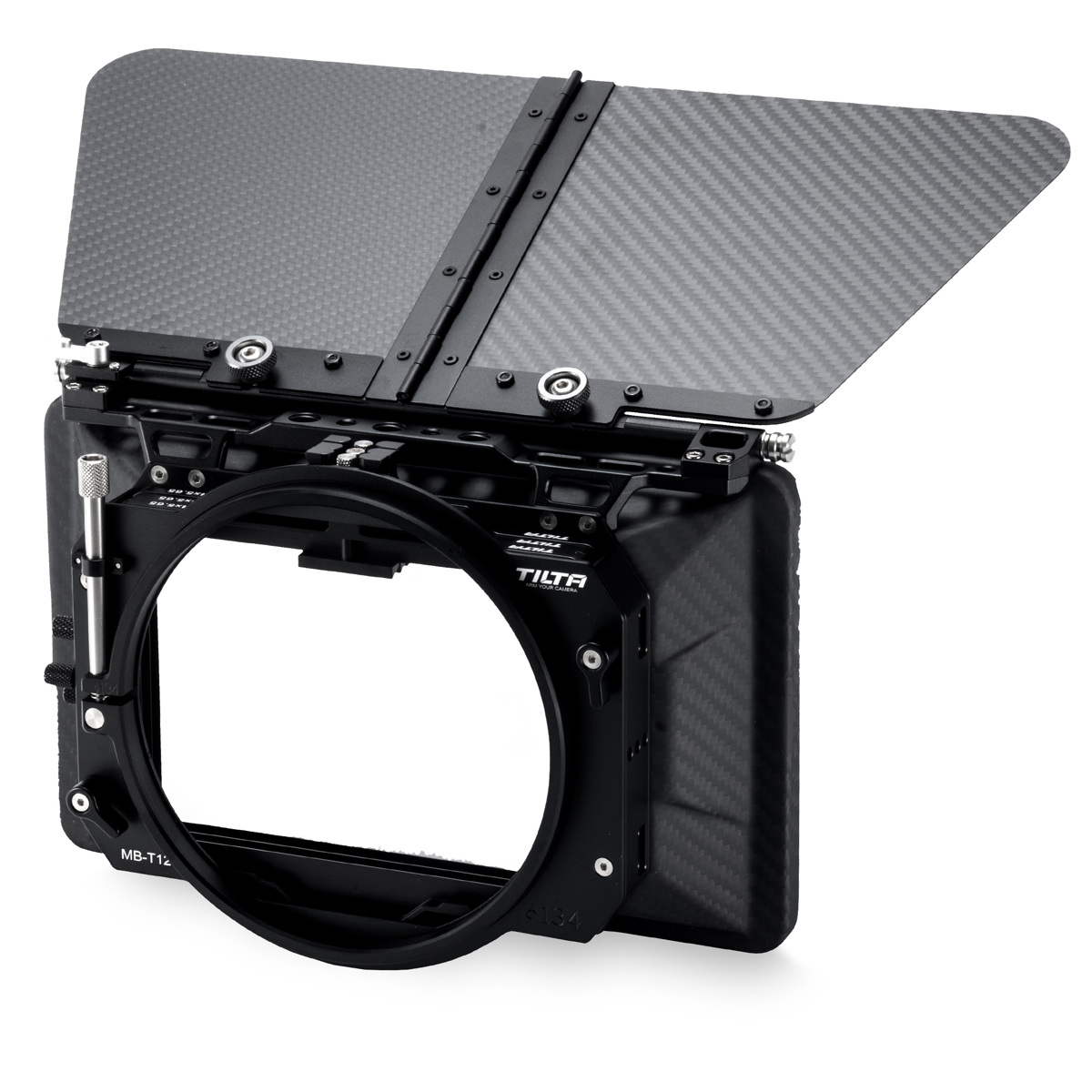 

Tilta MB-T12 3-Stage 4x5.65" Carbon Fiber Clamp On Matte Box w/Single 134mm Back