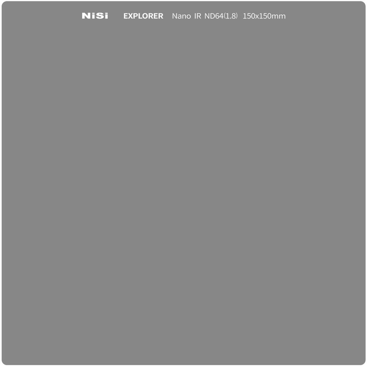 

NiSi Explorer Collection 150x150mm Nano IR ND64 (1.8) 6-Stop ND Filter