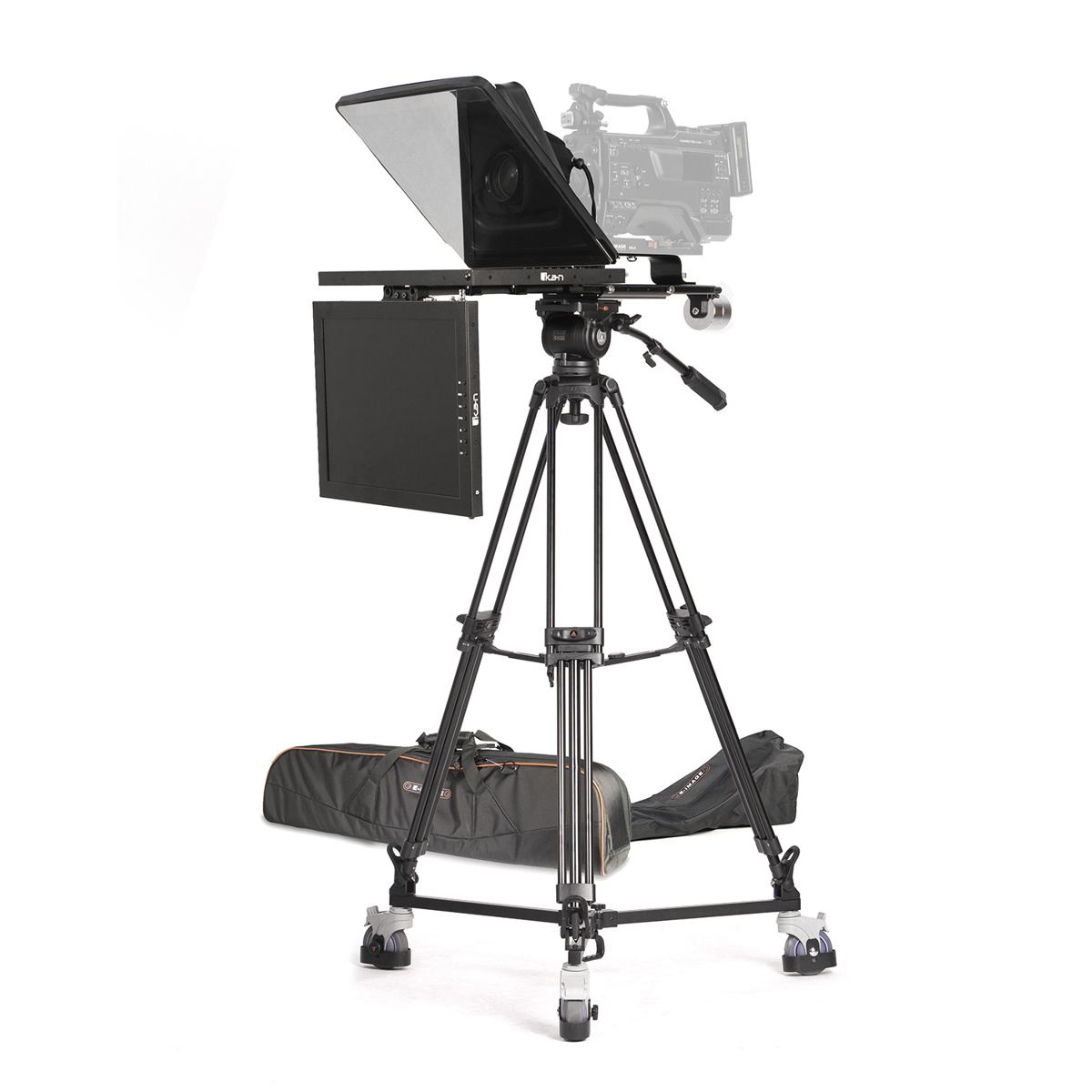 

Ikan 15" High Bright Teleprompter with Tripod, Dolly Turnkey and Talent Monitor