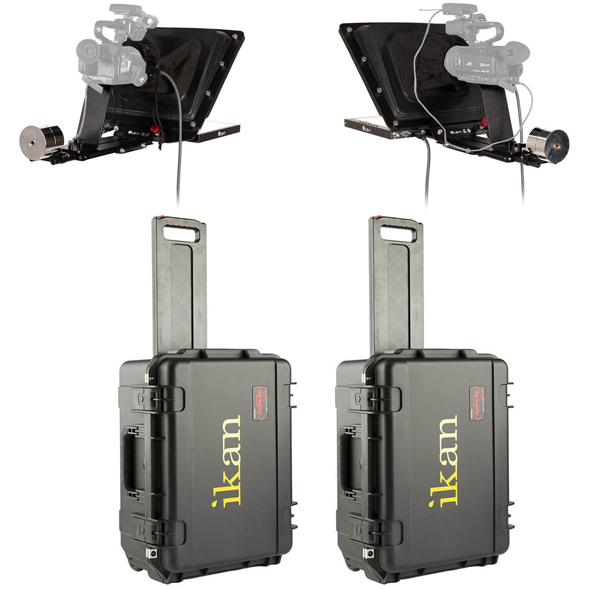 

Ikan P2P Interview System with 2x 15" High Bright Teleprompters & Travel Kit