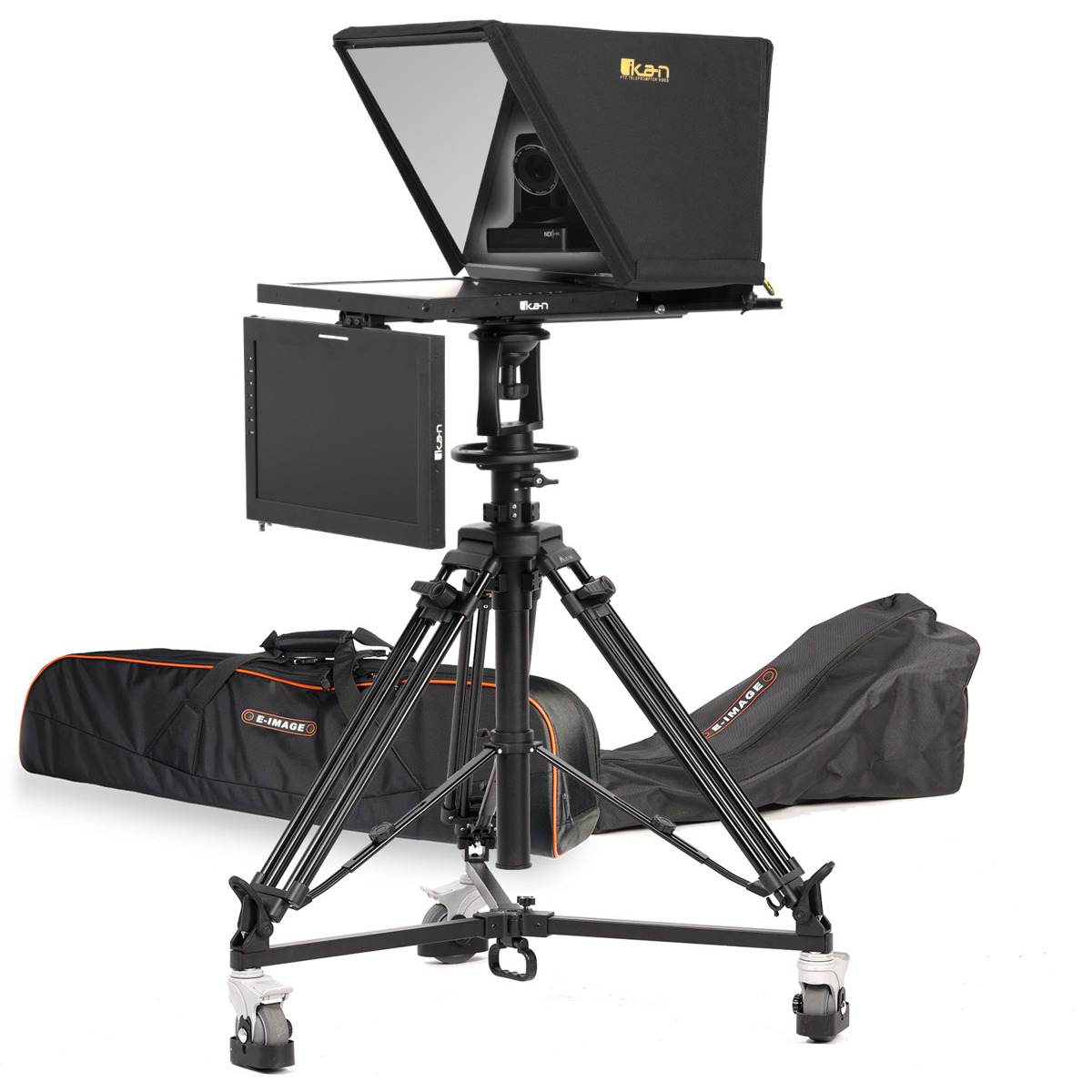 

Ikan 19" Professional Teleprompter w/Pedestal, Dolly, SDI Talent Monitor, OTTICA