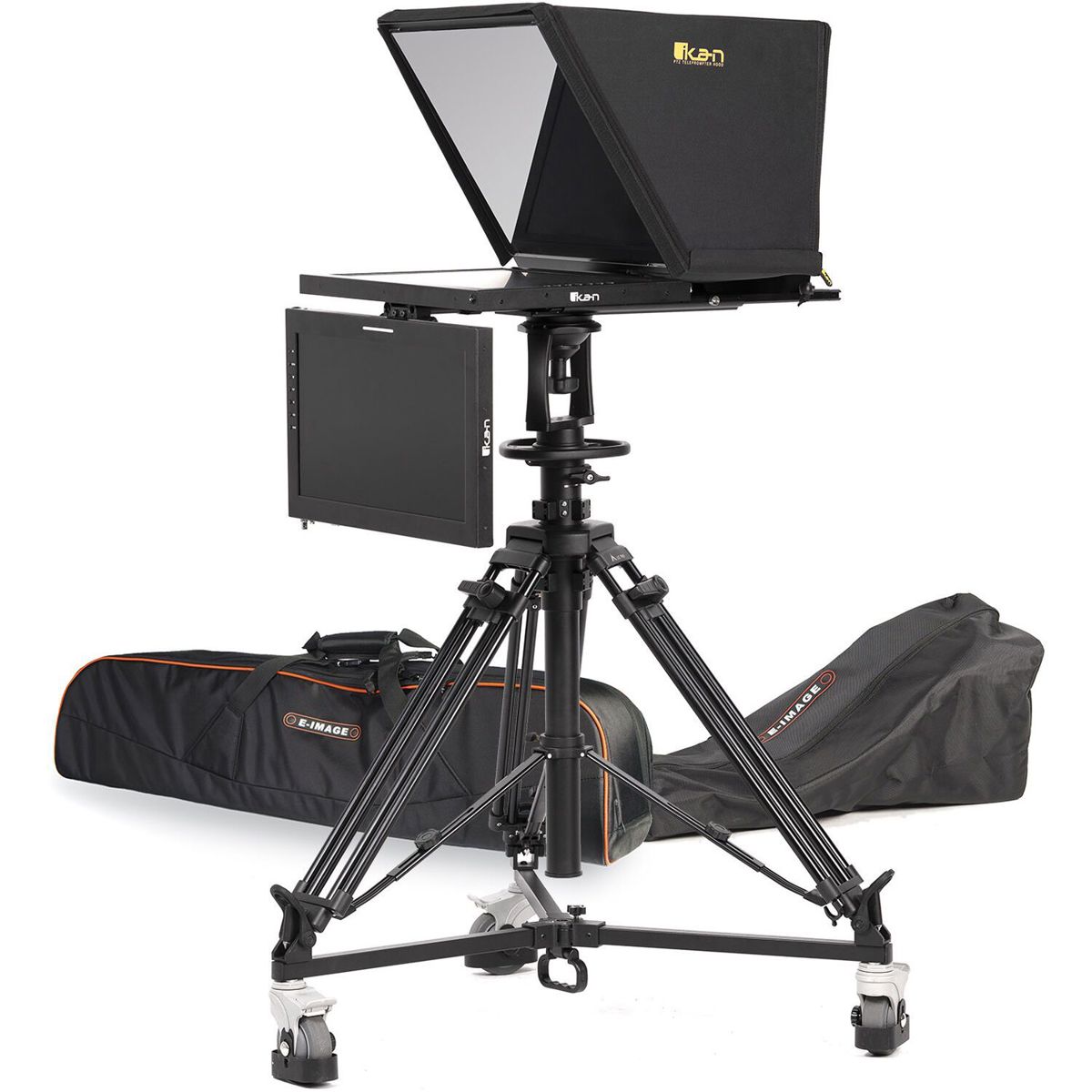 

Ikan 19" Professional SDI Teleprompter w/Pedestal, Dolly, Talent Monitor for PTZ