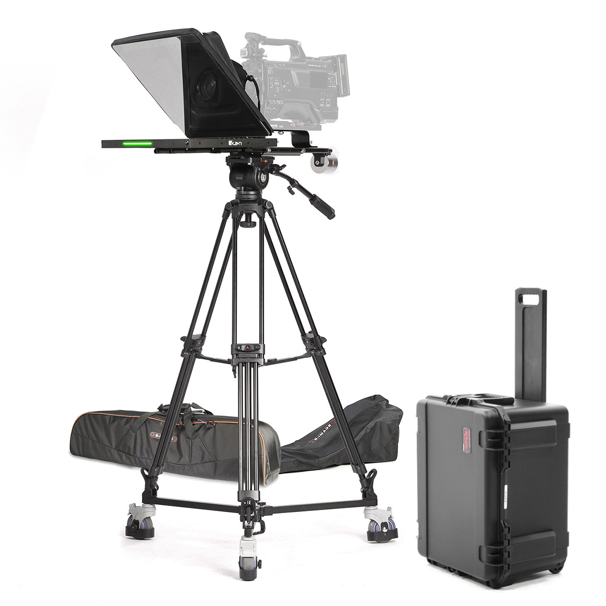 

Ikan 15" Teleprompter with Tally Light, Tripod, Dolly Turnkey and Travel Case