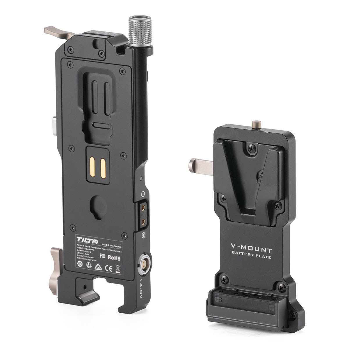 

Tilta Power Pass-Through Plate Kit for DJI RS4/RS4 Pro Gimbal Stabilizer V-Mount