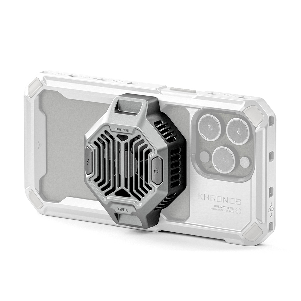 

Tilta Khronos Cooling System for Apple iPhone 15 Pro and Pro Max Titanium White