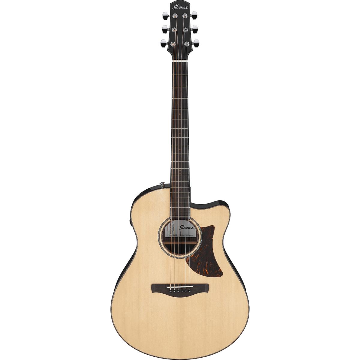 Photos - Acoustic Guitar Ibanez Advanced Acoustic AAM380CE Acoustic Electric Guitar, Natural High G 