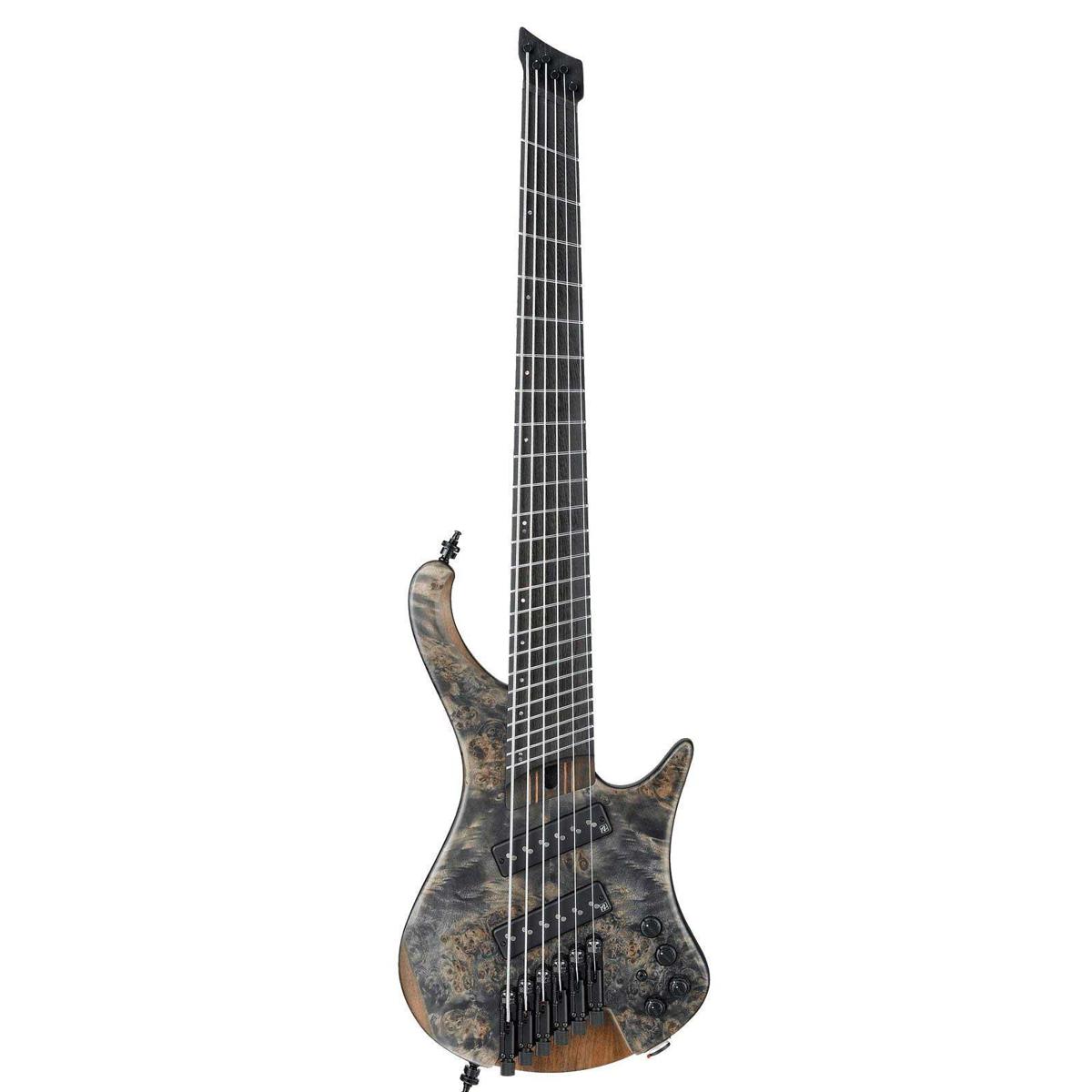 

Ibanez EHB1506MS Headless Multi Scale Electric Bass Guitar, Black Ice Flat