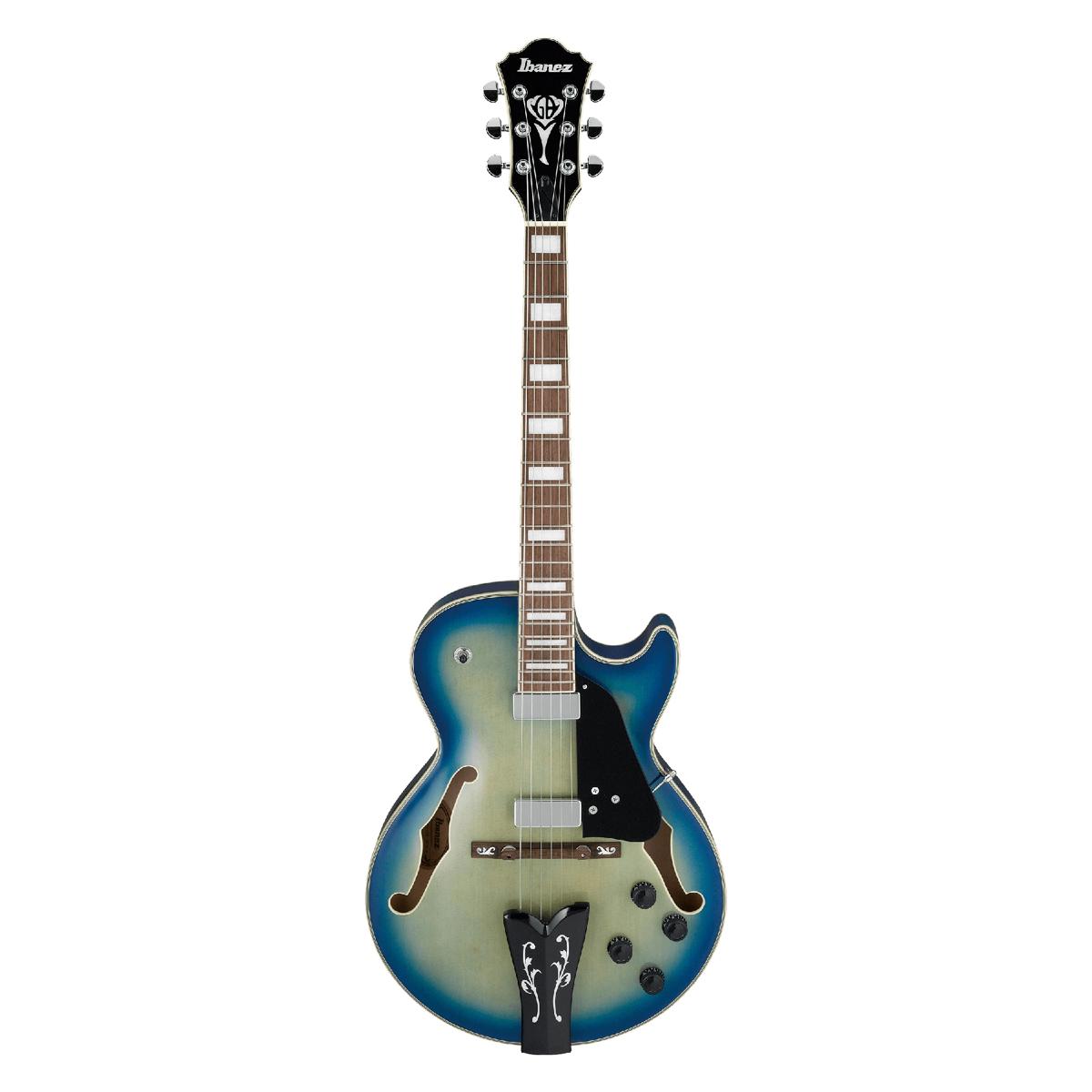 

Ibanez George Benson Signature GB10EM Hollowbody Electric Guitar, Jet Blue Burst