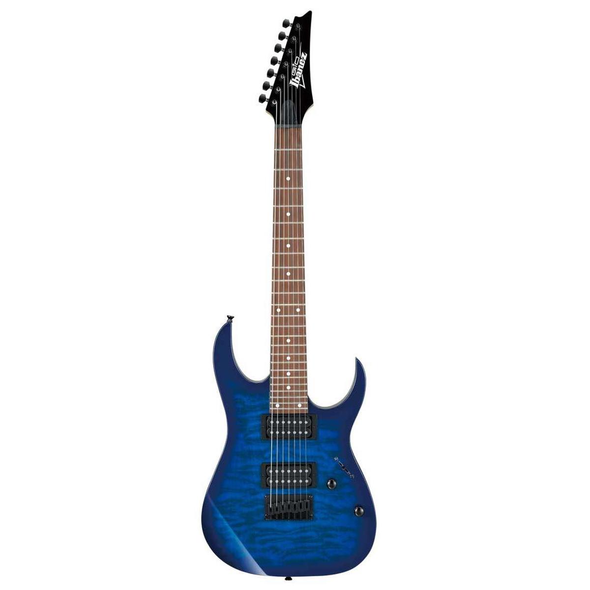 

Ibanez RG Gio GRG7221QA 7-String Electric Guitar, Transparent Blue Burst