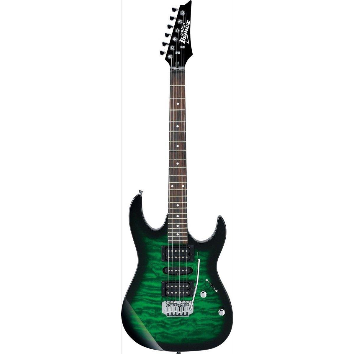 Электрогитара Ibanez GIO GRX70QA, прозрачный изумрудный взрыв #GRX70QATEB