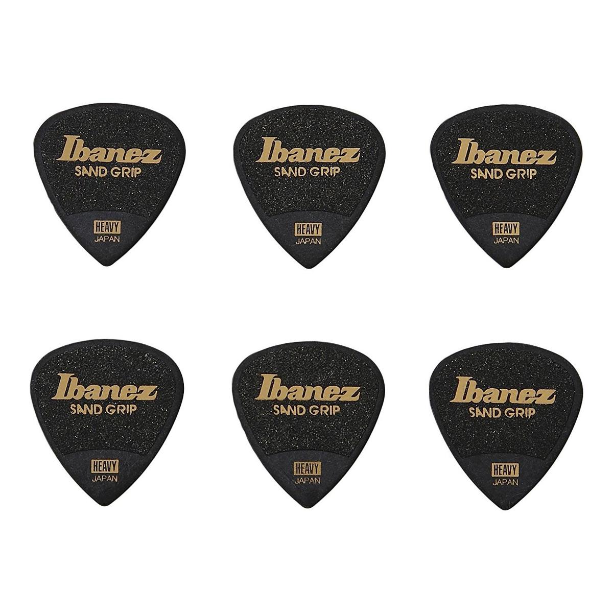 

Ibanez 1mm Thickness Pick, Sand Grip, Polyacetal, Heavy, 6 Pack, Black