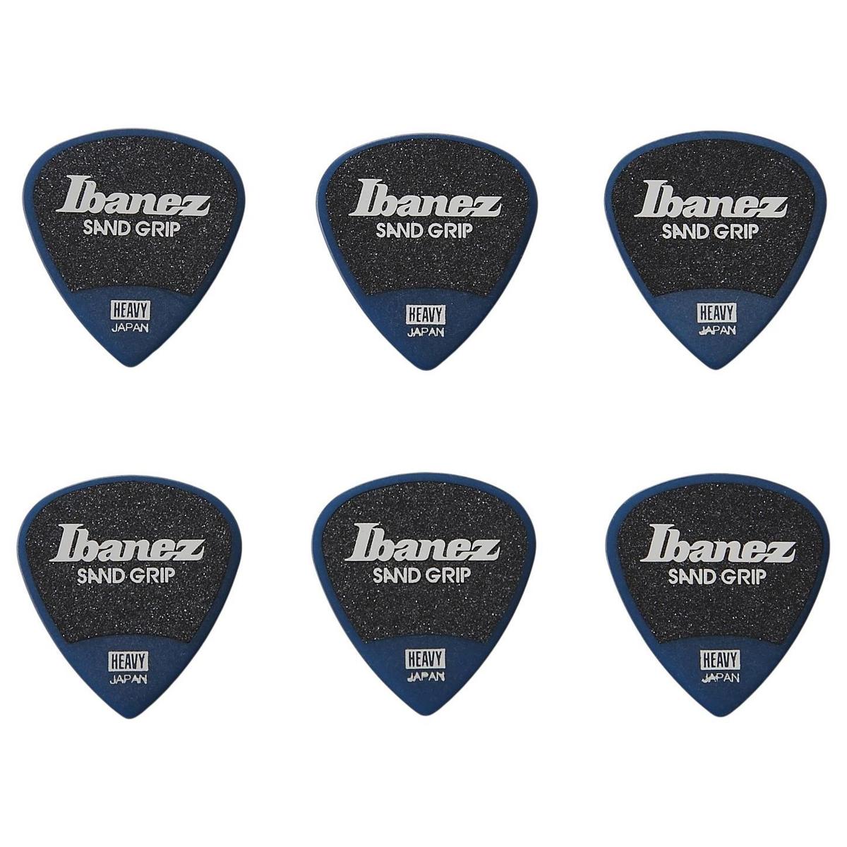 

Ibanez 1mm Thickness Pick, Sand Grip, Polyacetal, Heavy,6 Pack,Dark Blue