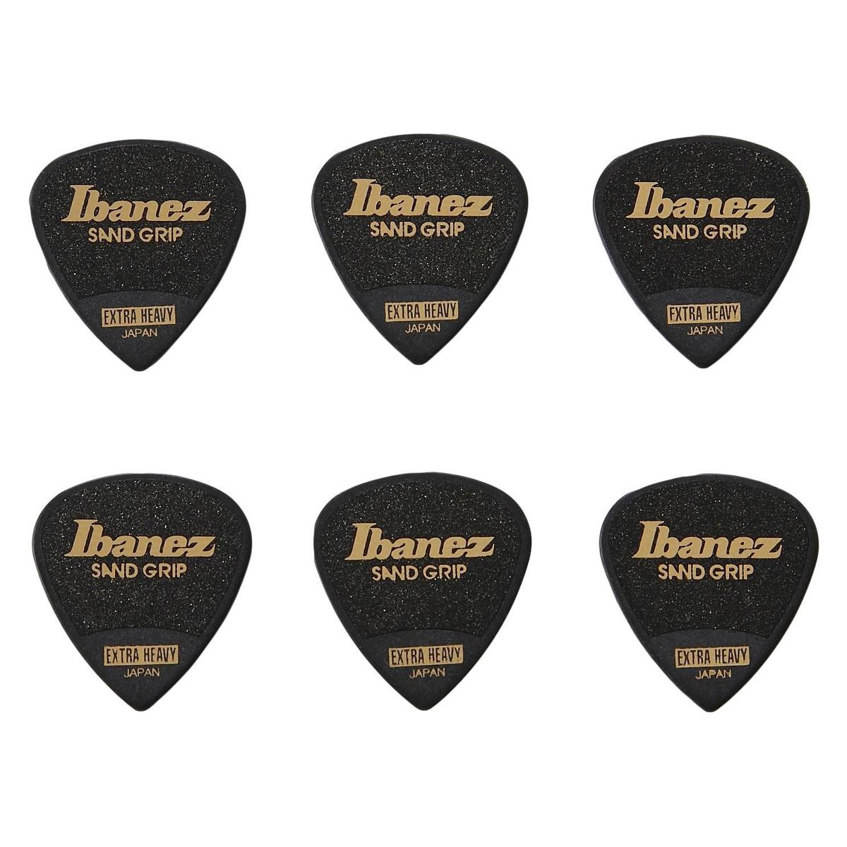

Ibanez 1.2mm Thickness Pick, Sand Grip, Extra Heavy, 6 Pack, Black