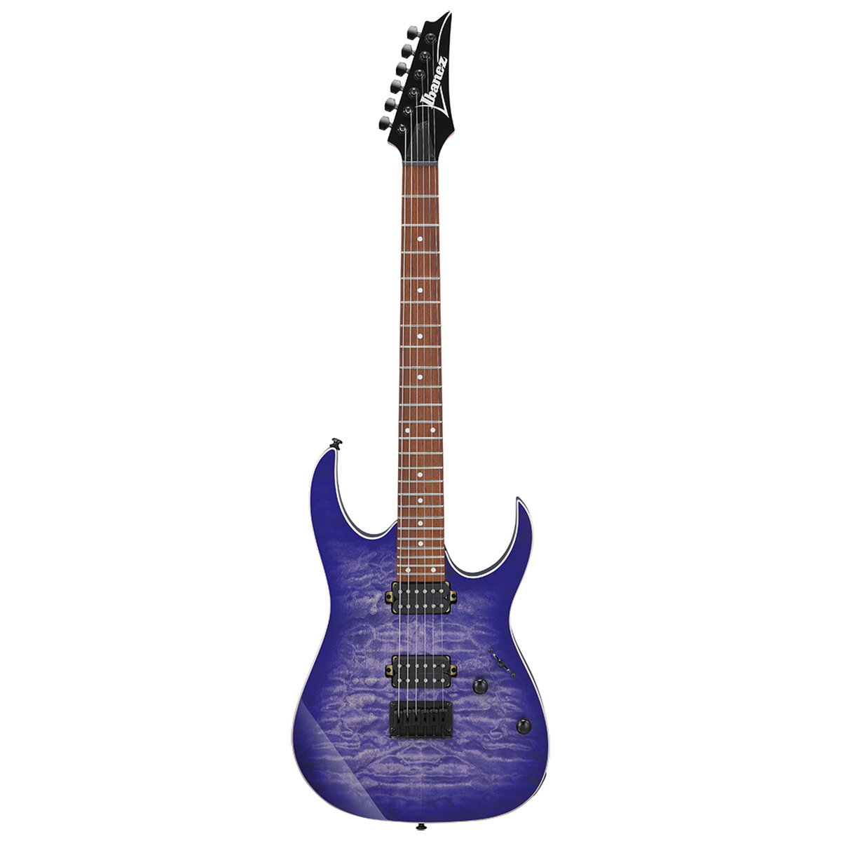 

Ibanez RG Standard Series RG421QM Electric Guitar, Cerulean Blue Burst