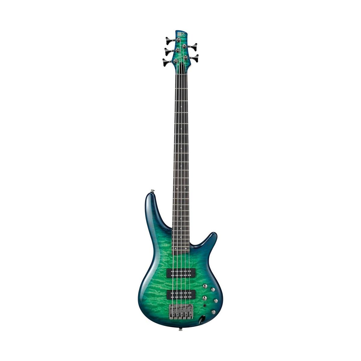 

Ibanez SR SR405EQM 5-String Electric Bass Guitar, Surreal Blue Burst Gloss