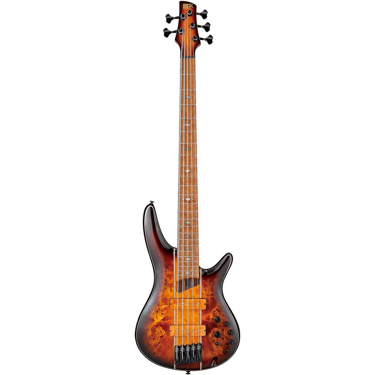 

Ibanez SR Premium SR5PBLTD 5-String Bass Guitar, Dragon Eye Burst Low Gloss