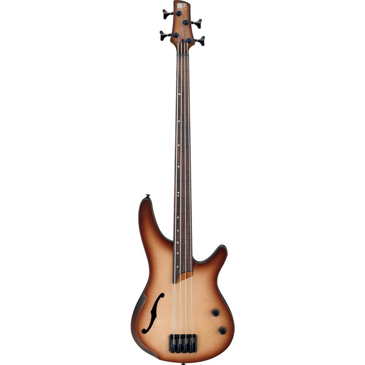 

Ibanez SRH500F Fretless Bass Guitar, Natural Browned Burst Flat