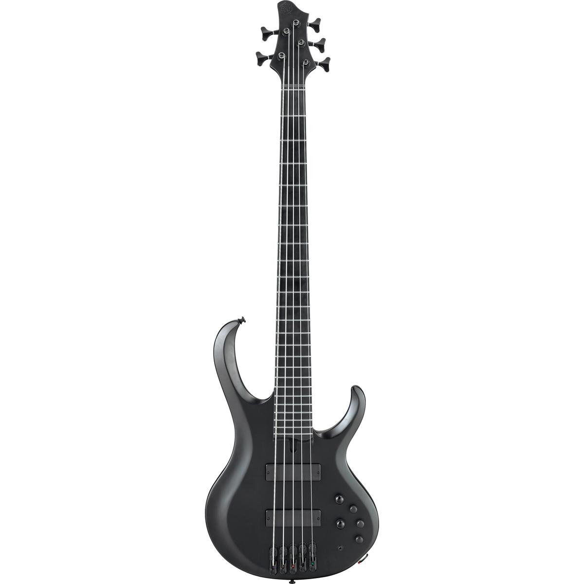 

Ibanez BTB Iron Label Series BTB625EX 5-String Electric Bass Guitar, Black Flat