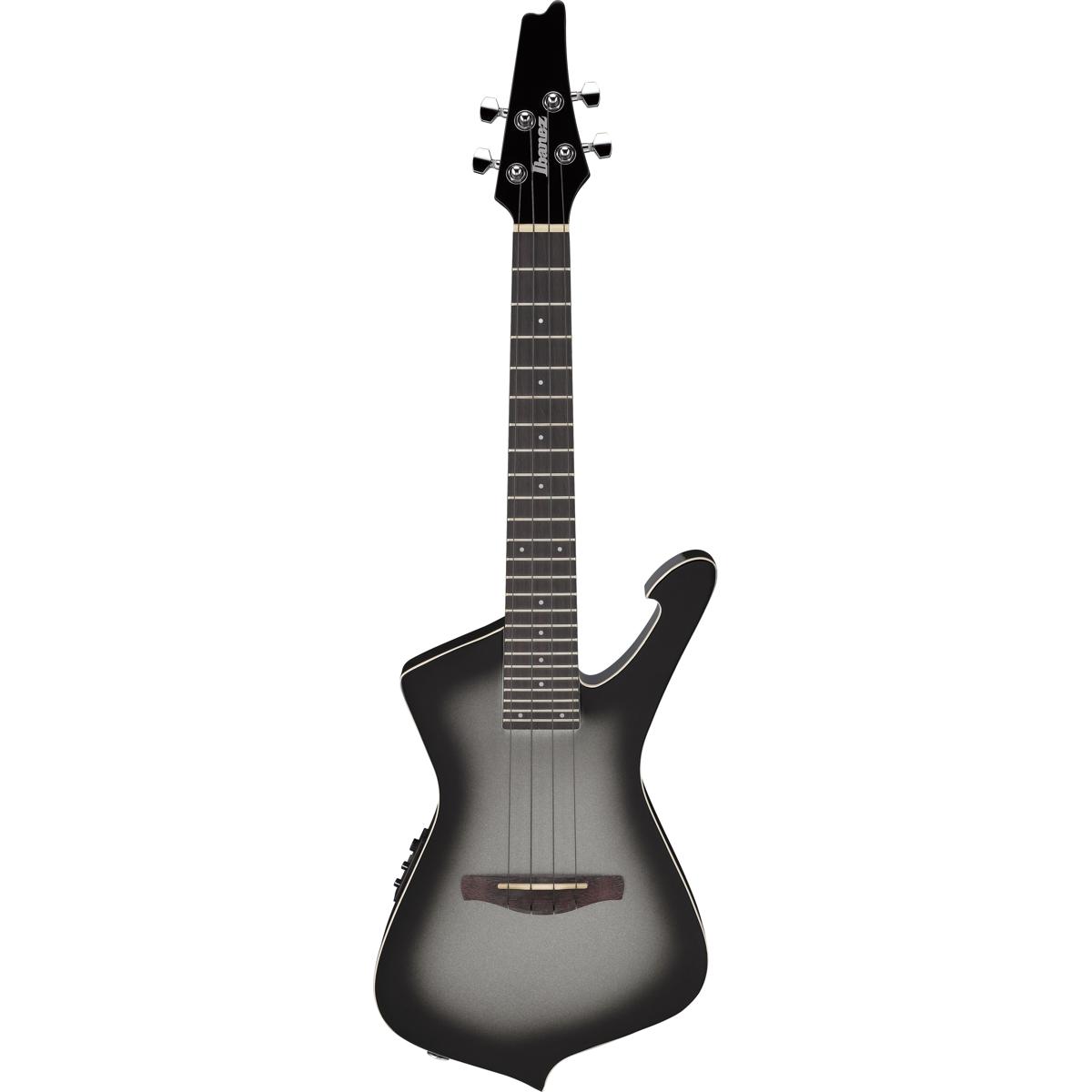

Ibanez UICT100 Iceman Electric Tenor Ukulele, Metallic Gray Sunburst