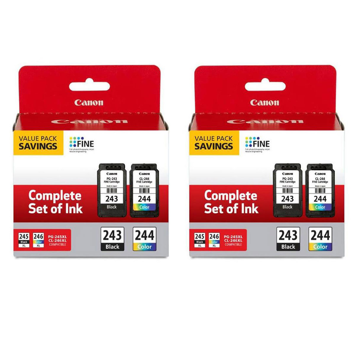 

Canon PG-243/CL-244 Black and Color Ink Cartridges for PIXMA Printers, 2-Pack