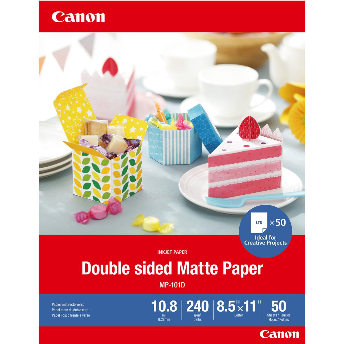 Image of Canon 8.5x11&quot; MP-101D Double-Sided Matte Photo Paper