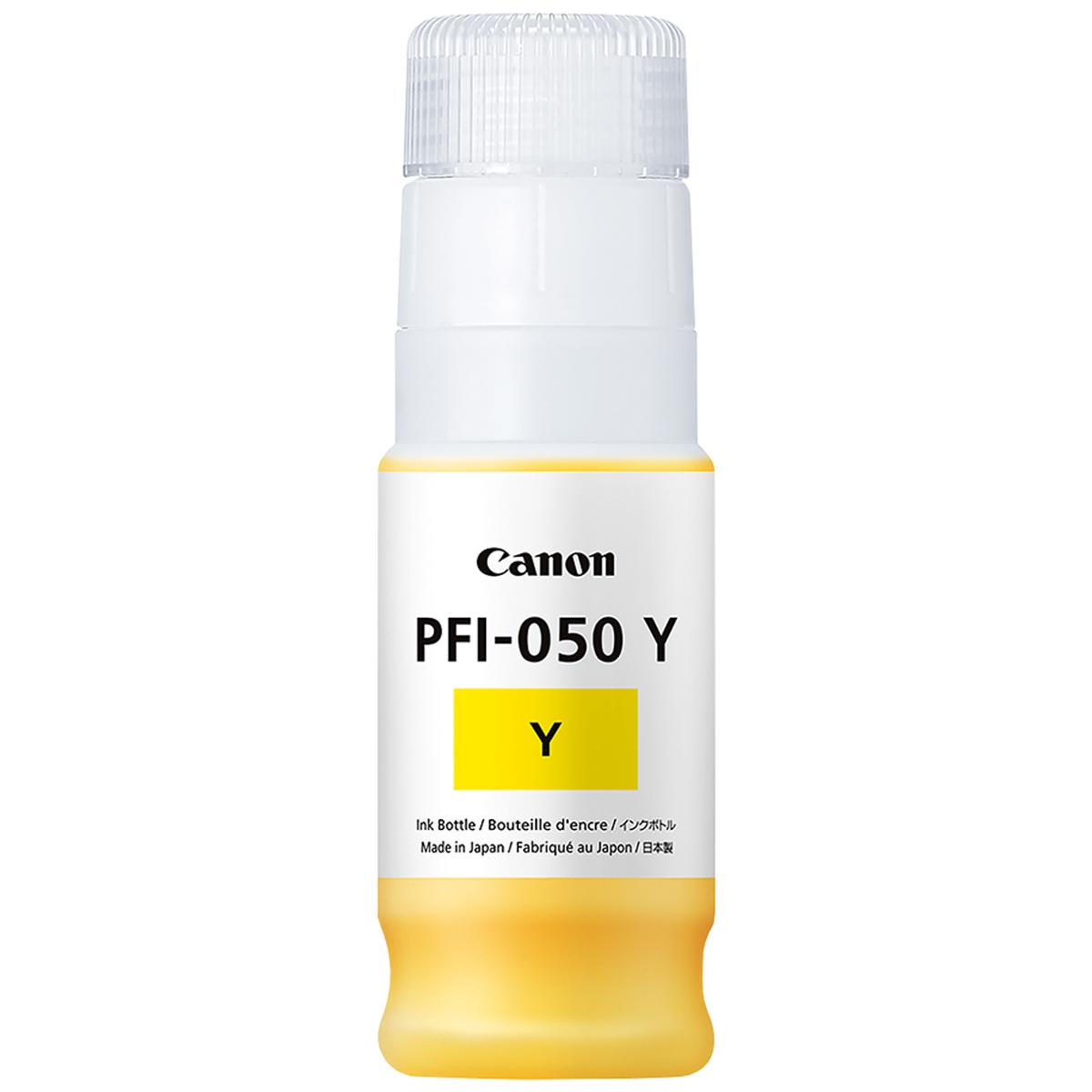 Емкость с желтыми пигментными чернилами Canon PFI-050 емкостью 70 мл для принтера imagePROGRAF TC-20